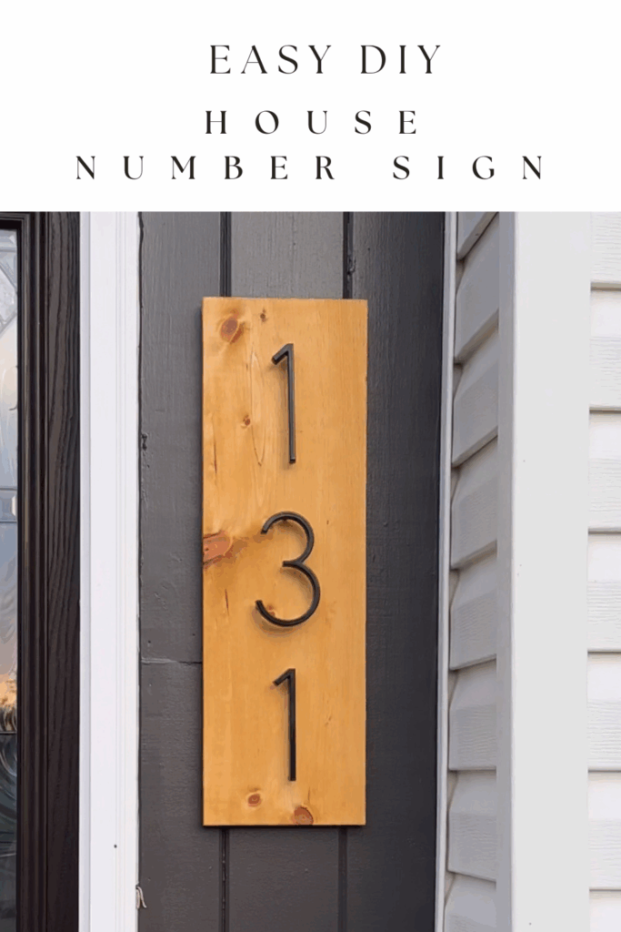 diy house number sign