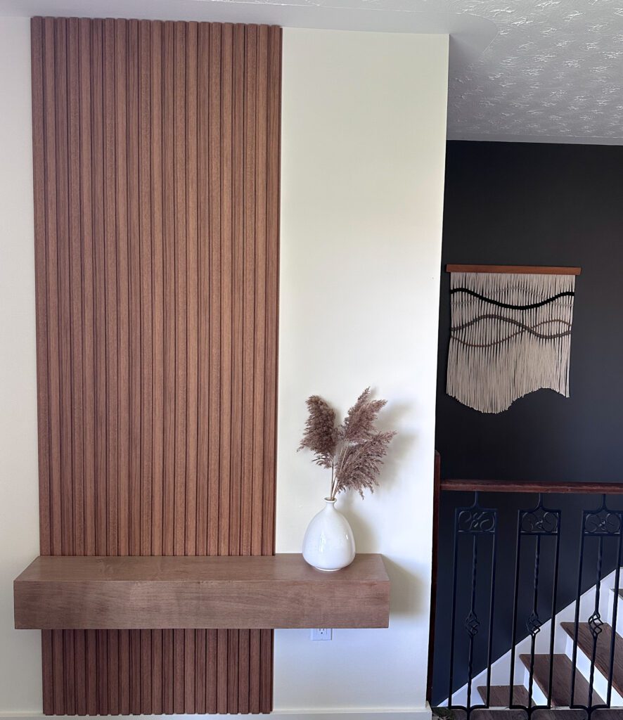 Finished product for DIY wood accent wall