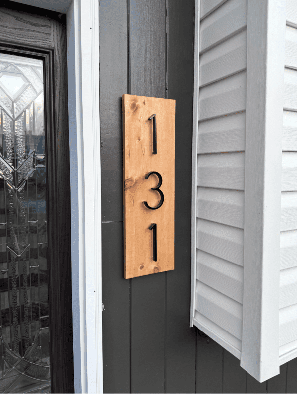 house number plaque, diy house number sign