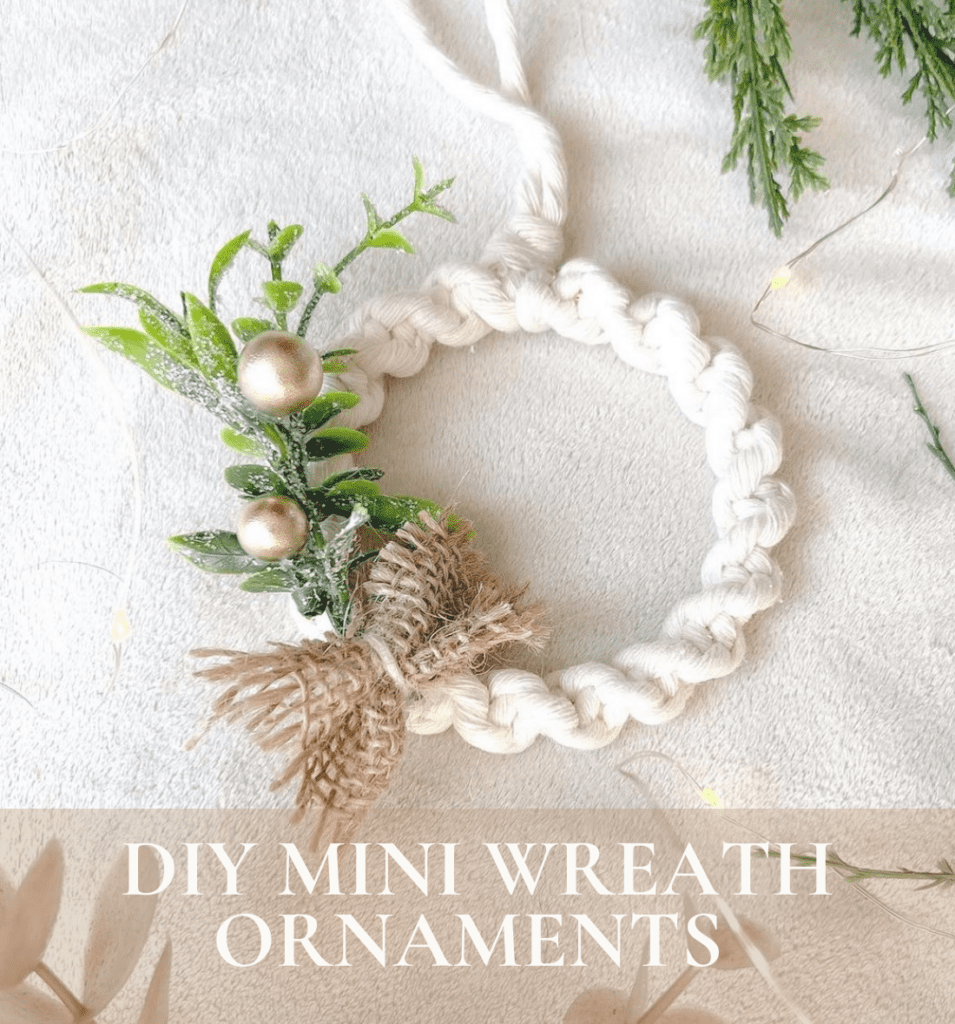 DIY Macrame Christmas Ornament Wreath