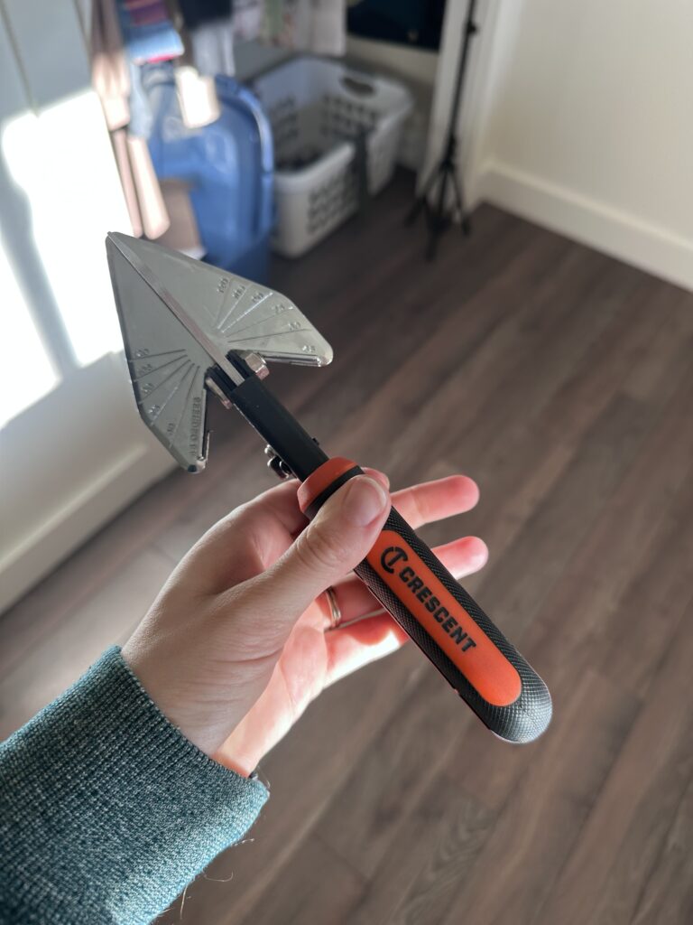 diy box molding wall miter shears