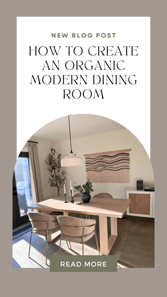 Organic Modern Dining Room