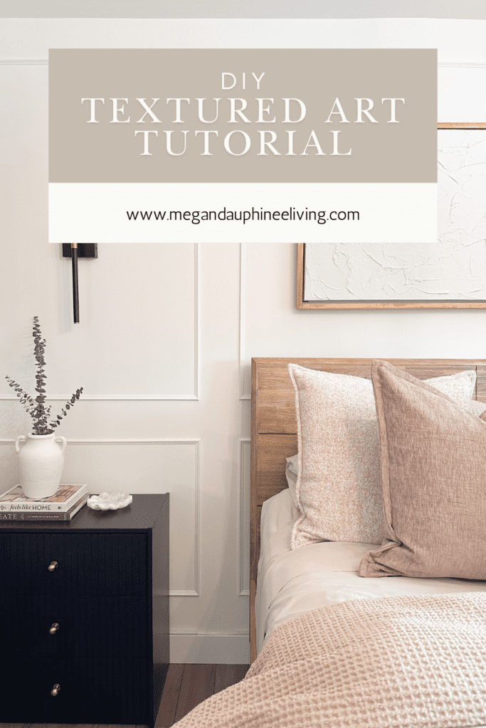diy textured canvas with drywall mud - and floating frame