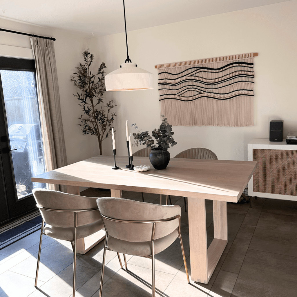 organic modern dining room