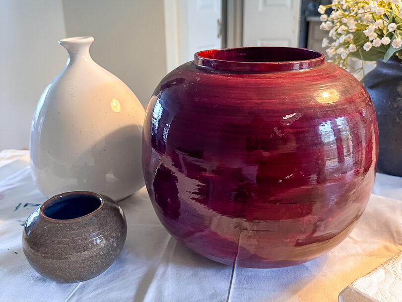 diy textured vase materials