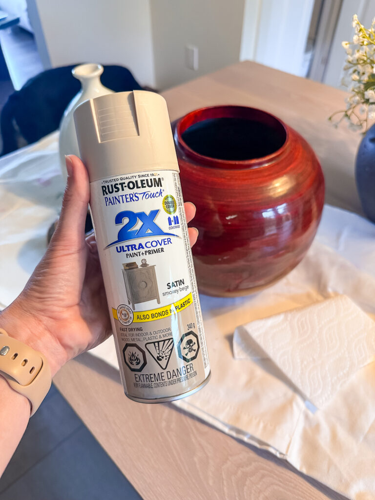 primer on DIY stone vase