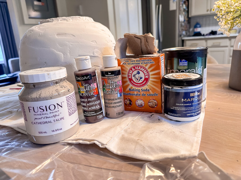 DIY stone vase materials