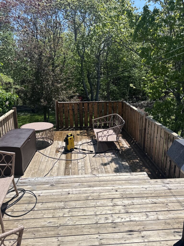 prep deck for staining