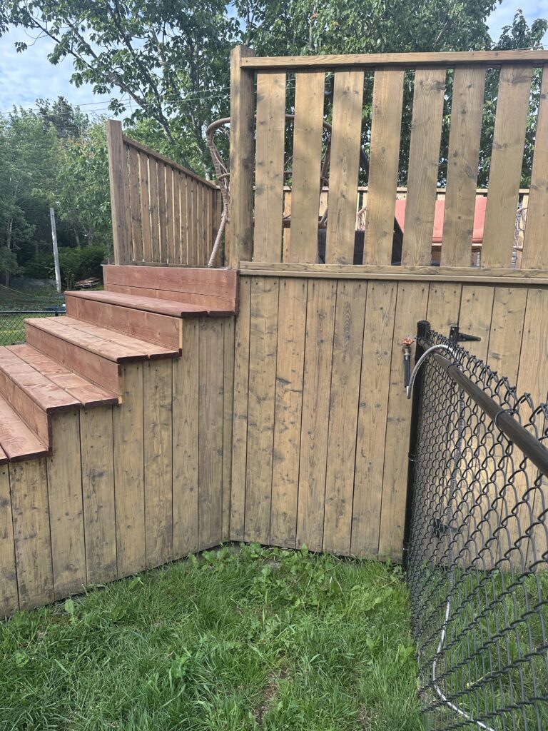 deck restore- prep deck for staining