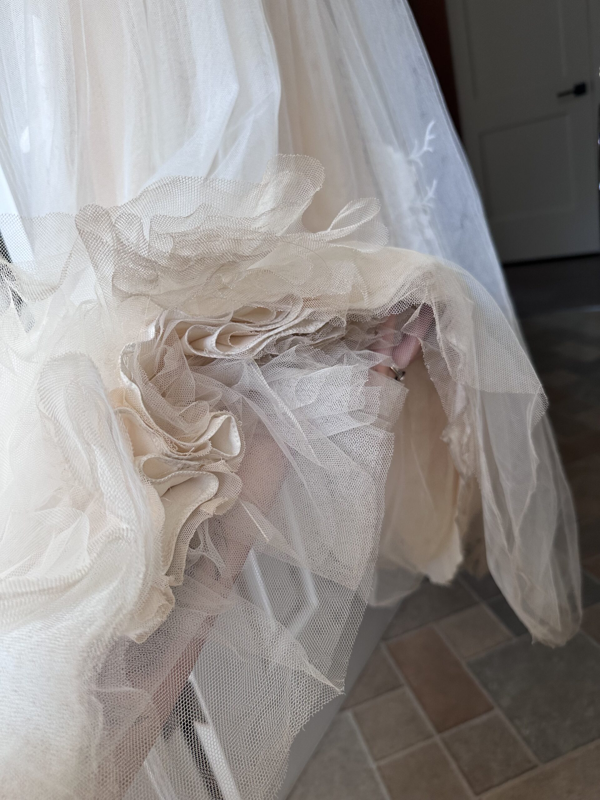 cleaning your wedding dress at home
