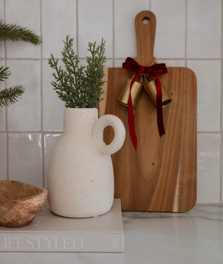 add vintage bells to cutting board