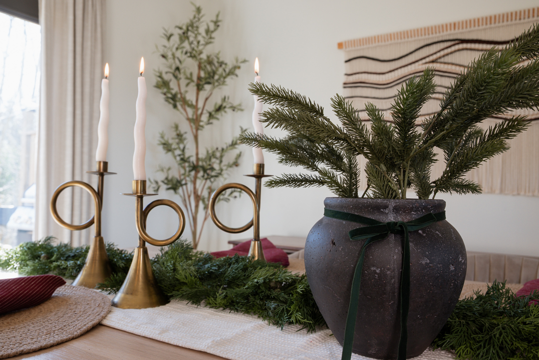 decorating dining table for christmas