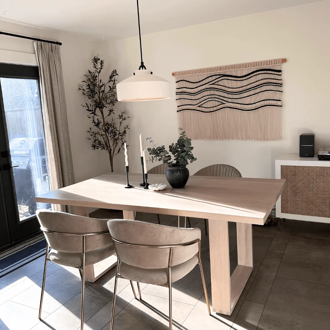organic modern dining room