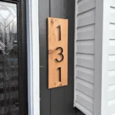 house number plaque, diy house number sign