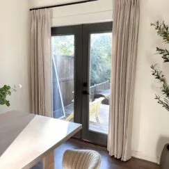 dining room hanging curtains