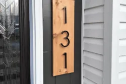DIY Modern Contemporary House Number Sign