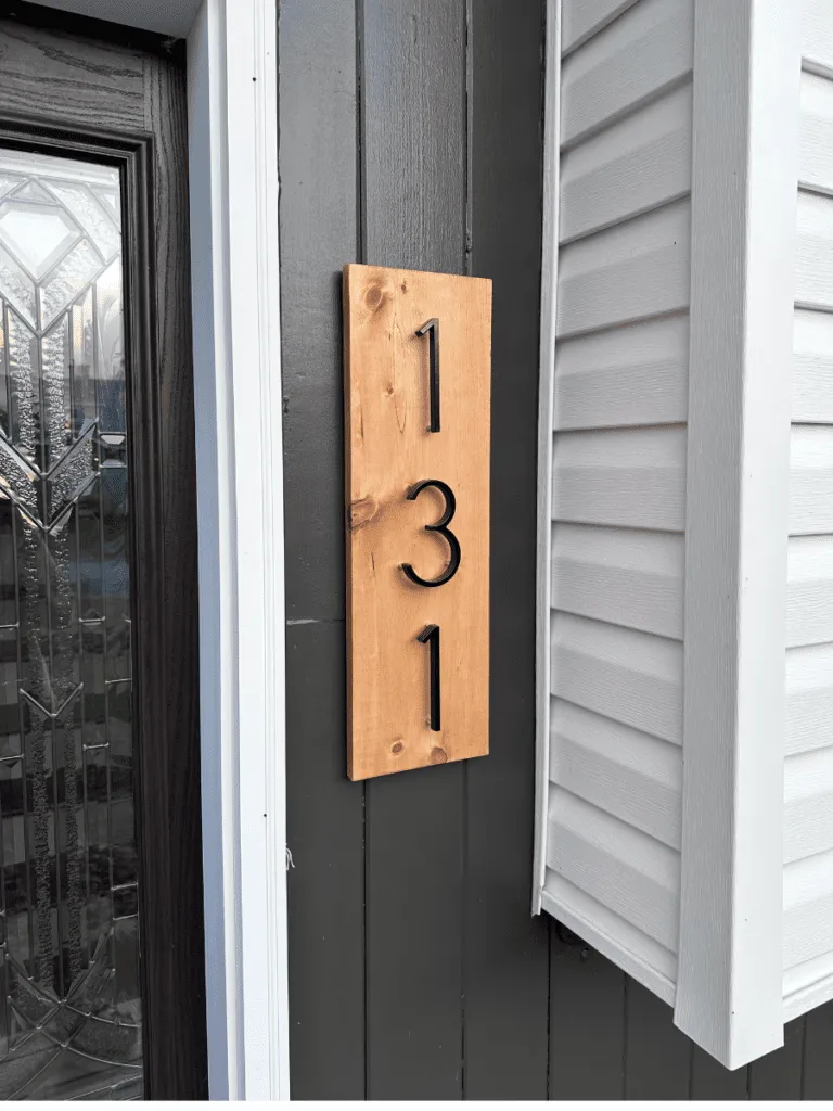 house number plaque, diy house number sign