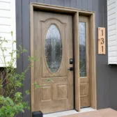 faux wood door- paint that looks like wood