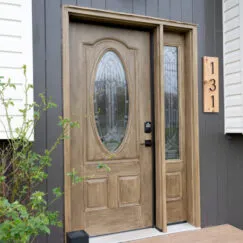 faux wood door- paint that looks like wood