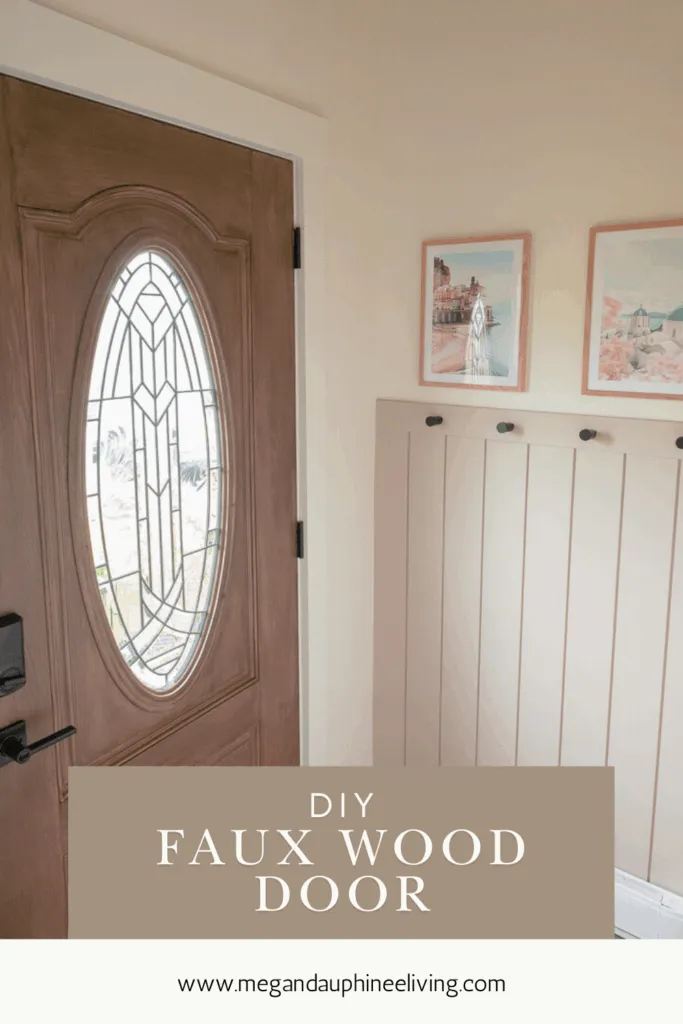 paint that looks like wood- faux wood door