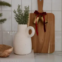 add vintage bells to cutting board