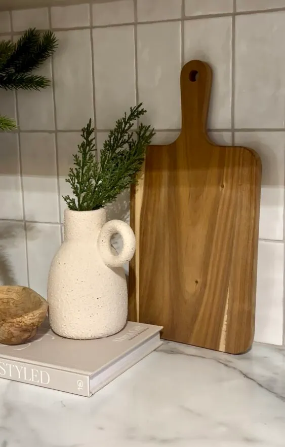 add vintage bells to cutting board