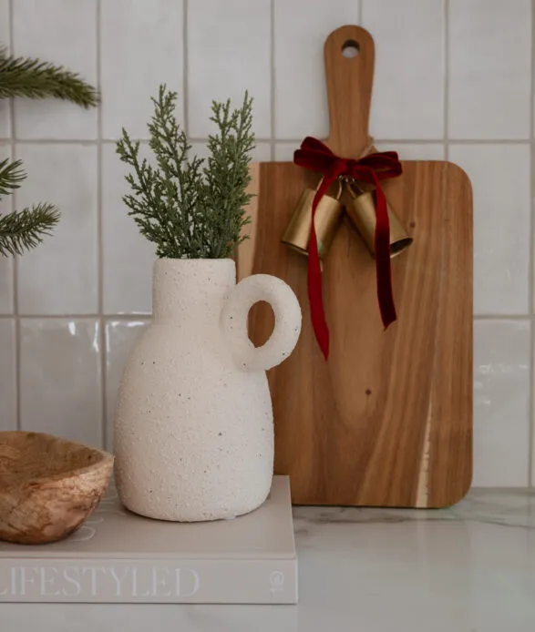 add vintage bells to cutting board