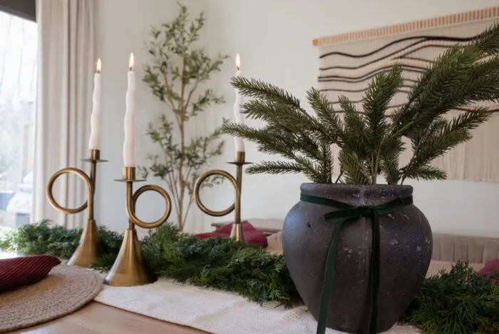 decorating dining table for christmas