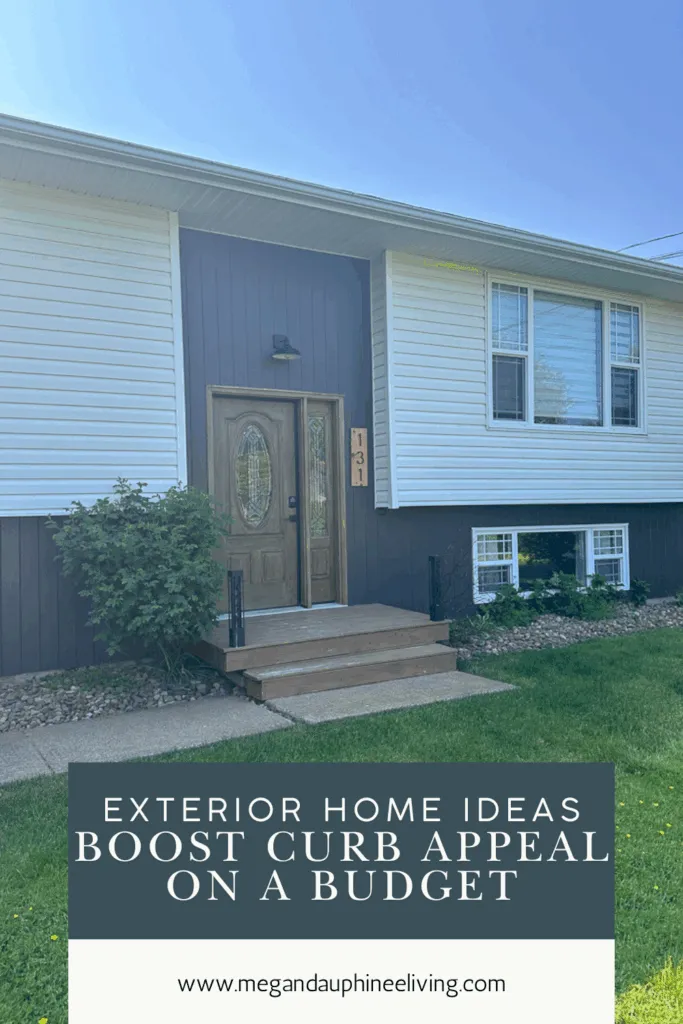 Exterior home ideas- split entry home curb appeal on a budget