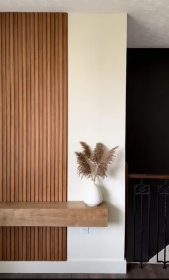 wood panel accent wall, diy accent wall ideas
