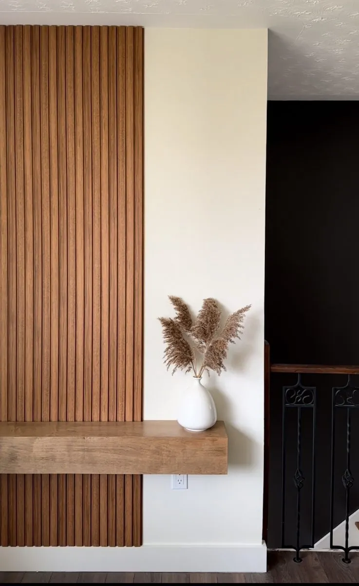 wood panel accent wall, diy accent wall ideas