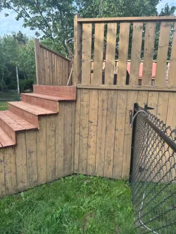 deck restore- prep deck for staining
