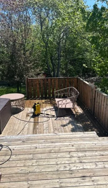 prep deck for staining