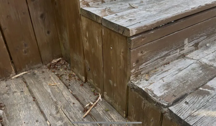 prepping for deck staining
